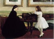 James Mcneill Whistler At the Piano painting